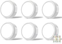 HOLKPOILOT Puck Lights with Remote, Under Cabinet Lighting 6 Pack, Battery Operated Puck Lights, Closet Dimmable Stick On Lights, Under Counter Lights for Kitchen