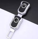 Pack of 2 Alloy Metal Auto Seat Belt Cover Shoulder Pad, Car Interior Accessories Universal for Most Vehicles (Design 4)