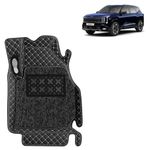 KINGSWAY Accessories Premium 7D Car Floor Mats Only Compatible with Kia Seltos Year 2026 Onwards All Model, Set of 3 Pcs, 100% Waterproof & Washable Luxury 7D Car Foot Mats, Classic Black