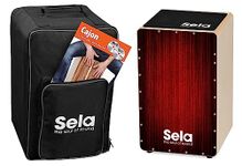 Sela Varios Blue Snare Cajon SE 052 Cajon Bundle Standard red