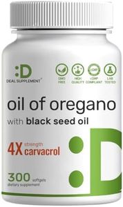 Deal Supplement Oil of Oregano Softgels with Black Seed Oil, 9,000mg Per Serving, 300 Count – 30:1 Extract, Active Carvacrol & Thymoquinone – Antioxidant Immune Health Support – Plant Based, GMO-Free