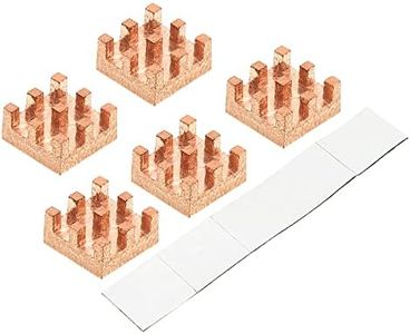 MECCANIXITY Copper Heatsink 6x6x3mm with Self Adhesive for IC Chipset Cooler Pack of 5