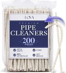 (200 Soft) Pipe Cleaners for Glass and Pipe Smoking - Arts and Crafts! - Soft Bristle Pipe Cleaners for Pipe Smoking for Glass Long White Pipe Cleaners for Cleaning - Tobacco Pipes Accessories