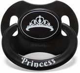 LittleForBig Bigshield Generation-II Adult Sized Printed Pacifier "Princess" Crown Pattern Black