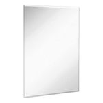 Hamilton Hills 30x40 inch Frameless Rectangular Mirror | Large Polished Glass Ultra Thin, Lightweight Vanity Mirror | Beveled Bathroom Mirrors for Wall | Hanging Horizontally or Vertically Gym Mirror