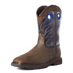 Ariat mens Groundwork Waterproof Steel Toe Work Boot, Dark Brown/After Dark, 9