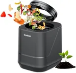 Electric Composter for Kitchen - 4L Smart Countertop Compost Bin Turn Kitchen Waste into Fertilizer Compost Maker, Odorless, Low Noise, Auto-Clean, 2025 New Home Food composting Machine, Black