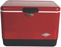 Coleman 54-Quart Steel-Belted Cooler, Red