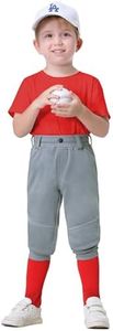 MIVEI 2T-7Years Toddler Baseball Pants - Kids Tee Ball Pants for Little Boys Gilrs T Ball Softball Pants with Pockets UPF50+