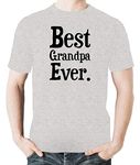 Witty Fashions Best Grandpa Ever Mens T-Shirt Funny Father Parent (Sports Grey, X-Large)