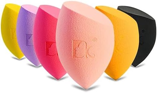 DOLOVEMK 6 PCS/Pack Makeup Sponge Blender Smooth Foundation Sponge Powder Puff Beauty Egg, 6.5CM Height, 9g Weight (Latex-Free) (6 colour)