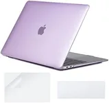 COATIT for MacBook Air 13.3 inch Case A2337 M1 A2179 A1932 Retina Display with Touch ID 2018-2020 2021 2022, for MacBook Air 13 inch Case & Keyboard Cover & Screen Protector,Purple