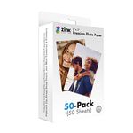 Zink 2 x 3 Premium Photo Paper (50 Pack) Compatible with Polaroid Snap, Snap Touch, Zip and Mint Cameras and Printers, ZINKPZ2X350