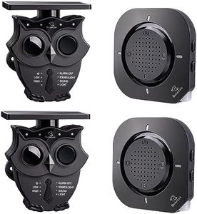 BetterLink Driveway Alarm Systems Weatherproof Outdoor Motion Detector & Sensor with120dB Siren, Sound and Light Alert Systems Makes it Easy to Monitor & Protect Outdoor/Indoor Property(2R2S)