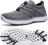 ALEADER Men's Water Shoes for Quick Drying Xdrain Adventure Beach Swim Shoes Dark Gray 10.5 D(M) US