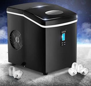 Maxkon Ice Maker Machine Countertop, 16.2kgs in 24 Hours, 3.2L Larger water tank, Self-Clean Electric Ice Maker Compact Potable Ice Maker with Ice Scoop and Basket for Home/Kitchen/Office