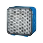 Amazon Basics Ceramic Space Heater, Mini Heater for Office Desk, Portable Tent Heater for Camping (Indoor Use), With Tip-Over Protection, Lightweight (1.4 LBS), Blue, 5.8"D x 3.4"W x 6"H