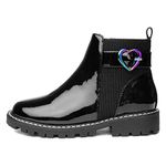 Walkright Liana Kids Black Patent Chelsea Boot - Size 1 UK - Black