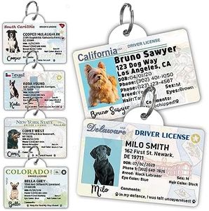 PawFurEver Dog License Tag for Large Breeds - Personalized Pet Driver License ID Tags and Wallet Card - Custom State ID Dog Name Tags Personalized - Funny Dog ID Tags - Nevada (Tags & ID Card)