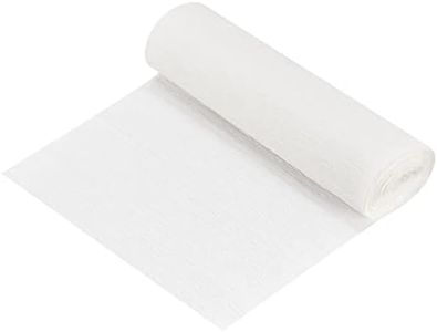 MECCANIXITY Crepe Paper Roll Crepe Paper Decoration 8.2ft Long 5.9 Inch Wide for Wedding Ceremony Various Large Festivals Decoration, White