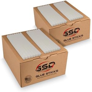 GlueSticksDirect Wholesale Hot Melt Glue Sticks - Bulk 10in - Clear - Plastic/Polymer - Art, Craft, Repair - Compatible with Most Glue Guns - 7/16" X 10" (Approx 900 Sticks, 50lbs Pack) - USA Made