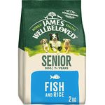 James Wellbeloved Senior Fish & Rice 2 kg Bag, Hypoallergenic Dry Dog Food