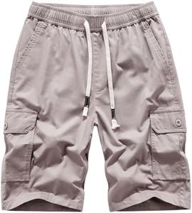 Msmsse Men's Summer Outdoor Shorts Cargo Relaxed Fit Casual Shorts for Hiking,Golf,Travel LavenderBlush US 38