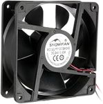 uxcell 120mm x 38mm 24V DC 12cm Industrial Cooling Fan 115 CFM High Airflow Long Life Sleeve Bearing 24cm