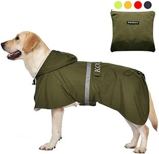 KOOGAL Pet Large Dog Raincoat Apparel Poncho Waterproof for Medium Large Sized for Dog Raincoat Clothes Jacket (5XL, Green)