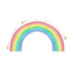 Large Rainbow Wall Decals, Peel and Stick, 50.8 x 26.8In Rainbow Wall Sticker, Cute Wall Décor Decal for Kids Bedroom, Rainbow Decor for Baby Girls Bedroom, Nursery Decor