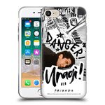 Head Case Designs Officially Licensed Friends TV Show Ross Unagi Doodle Art Soft Gel Case Compatible With Apple iPhone 7/8 / SE 2020 & 2022