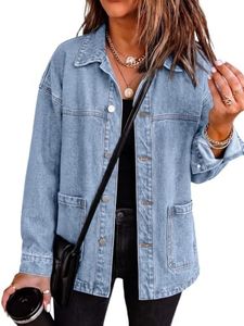 Trendy Queen Womens Oversized Jean Jacket Boyfriend Denim Shacket Outfits