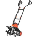 MAXLANDER Electric Tiller Cultivator,14 Inch 12 Amp Corded Tiller for Gardening with Foldable Handle,4 Steel Tines,Garden Rototiller with Wheels for Lawn Yard Soil Cultivation