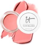 IT Cosmetics Glow with Confidence Sun Cream Blush, Sunlit - Blendable & Buildable Blush + Bronzer for a Pop of Sun-Blushed Color - 24HR Hydration with Hyaluronic Acid, Peptides & Vitamin E- 0.63 oz