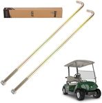 10L0L Golf Cart Zinc Plated Battery Hold Down Rod 12.5" J-Bolt &Nut for Yamaha G29 Drive Electric Models Replace OEM# JW2-H2133-00-00 (2 Packs)