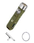 RovyVon Aurora A1 USB-C Keychain Flashlight, 650 Lumens Super Bright with EDC Pocket-Sized, Momentary On, Lock Mode, Choice for Camping Emergency Outdodr(ArmyGreen)