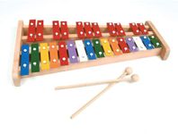 Professional Wooden Soprano Full Size Colorful Glockenspiel Xylophone with 27 Metal Keys for Adults & Kids