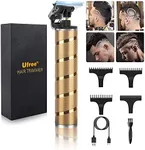 Ufree Hair Trimmer for Men, Beard Trimmer for Men Electric Razor Shavers Cordless Hair Clippers for Men, Zero Gapped T Blade Liners Grooming Hair Cutting Kit, Gifts for Men(Gold)