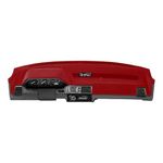 Coverking Dash Cover Mat Pad Custom Designed for Select Chevrolet Silverado 1500 Dashboards: Velour Material, Red