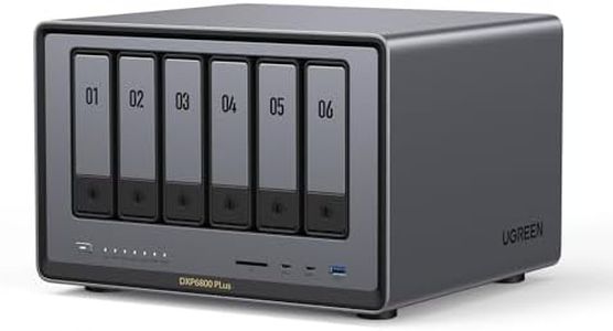 UGREEN NASync DXP6800 Plus 6-Bay Desktop NAS, Intel i3 1215u 6-Core CPU, 8GB DDR5 RAM, 128G SSD, 1 * 10GbE and 1 * 2.5GbE LAN Port, 2 * M.2 NVMe Slots, 4K HDMI, Network Attached Storage (Diskless)