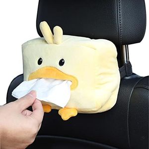 Baogao Cartoon Car Plush Animals Tissue Box, Cute Paper Holder for Car, Universal Car Sun or Vehicle Backseat Plush Tissue Organizer for Car Home