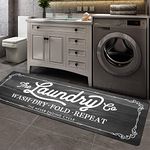 Pauwer Farmhouse Laundry Room Rug Runner 20"X59" Non Slip Laundry Rugs and Mats for Laundry Room Decor Washable Runner Rugs for Kitchen Floor Laundry Room Bathroom Hallway Entryway Area Rugs