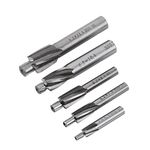 Hilitand 5pcs Counterbore Drill Bits Set, 4 Flutes Straight End Mill Cutter HSS Countersink Slot End Mill Cutter M3-M8 for Copper Aluminum Cast Iron, Milling Cutter