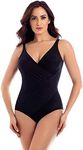 Miraclesuit Must Have Oceanus Underwired E-Cup Shaping One Piece Swimsuit, Size 12E, Black