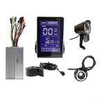 E-bike Brushless Controller Kit, 36 48V 30A 1000W Controller LCD Throttle Brake Lever with LCD Panel, Scooter Controller Kit, for E-bike Scooter