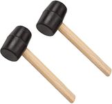 Black Large Rubber Mallet 16oz Heavy Duty Rubber Hammer Mallet with Wooden Handle Easy Grip | 900g