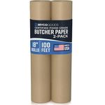 Brown Butcher Paper Roll - 2 Pack of 18 Inch x 100 Feet Rolls - Food Grade Peach Wrapping Paper for Smoking Meat of All Varieties - Made in USA