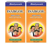 Baidyanath Isabgol (Psyllium Husk) Powder - 100 gm | Healthy Digestive Tract | Rich Source Of Dietary Fibre, Gluten Free | Effectively Relieves Constipation | Supplement For Digestion (Pack of 2)