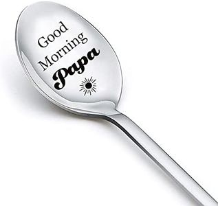 Gifts for Grandpa Papa Spoon Gifts from Grandchildren Father Day Gifts for Grandpa Dad Papa Birthday Gifts from Grandkids Grandfather Gifts for Christmas Spoon Gifts for Granddad - Good Morning Papa