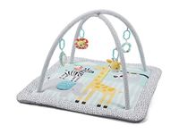 BABYZEE Sensory Play Gym, Play 3 Ways, Fun Safari Animal Characters, Non-Toxic Fabric, Suitable from Birth